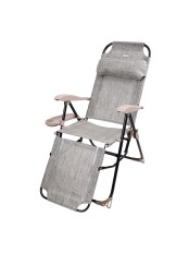 Кресло-шезлонг складное с подножкой и полкой Ника КШ3/3 ротанг