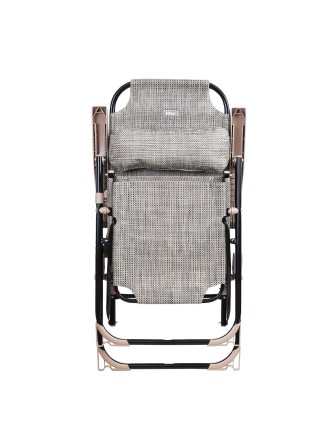 Кресло-шезлонг складное с подножкой и полкой Ника КШ3/3 ротанг