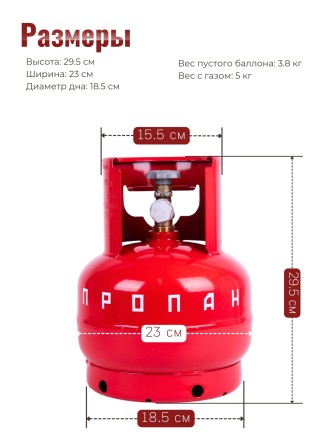 Комплект Турист (плита ПГТ1, баллон 5л, редуктор 1-1,2) НЗГА