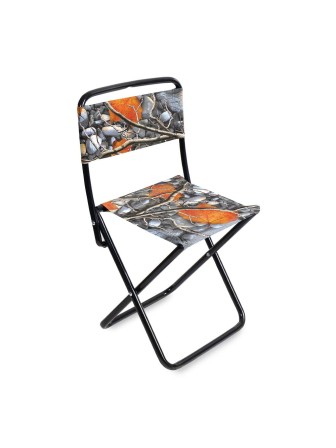 Стул складной походный со спинкой Ника ПС2/4 камни/клен.листья
