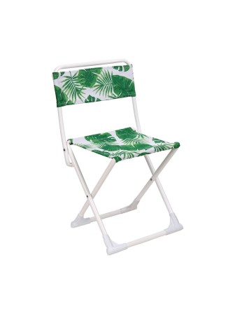 Стул складной походный со спинкой Ника ПС3/1 троп.листья