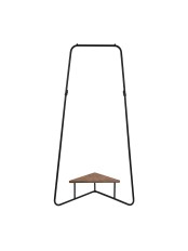 Вешалка-стойка с полкой Ника ВС3/Ч матовый черный/дуб антик фристайл