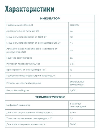Инкубатор Несушка автоматический с вентилятором и гигрометром на 63 яица (46вг)