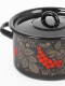Кастрюля эмалированная 1,5 л, Стальэмаль 1с15с/1, Рябина, черный