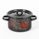 Кастрюля эмалированная 1,5 л, Стальэмаль 1с15с/1, Рябина, черный