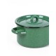 Кастрюля эмалированная 1,5 л, Стальэмаль 2с15/1, без рисунка, изумрудный, с зерном