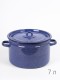 Кастрюля эмалированная 7 л, Стальэмаль 2с18, без рисунка, синий, с зерном