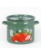 Кастрюля эмалированная 9 л, Стальэмаль 1с200с, Клубника садовая, изумрудный, с зерном
