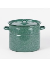 Кастрюля эмалированная 9 л, Стальэмаль 2с200, без рисунка, изумрудный, с зерном