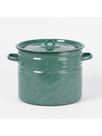 Кастрюля эмалированная 9 л, Стальэмаль 2с200, без рисунка, изумрудный, с зерном