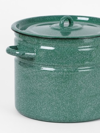 Кастрюля эмалированная 9 л, Стальэмаль 2с200, без рисунка, изумрудный, с зерном