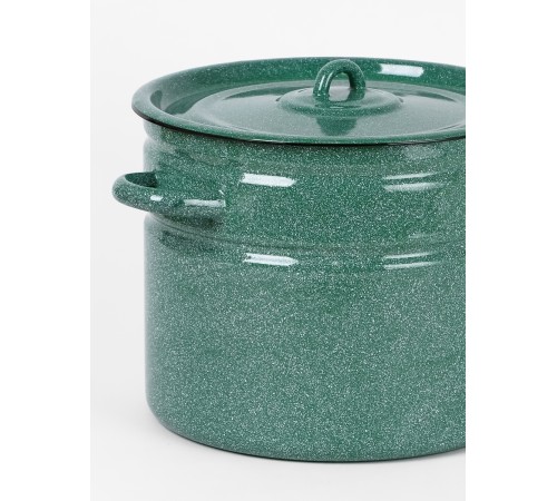 Кастрюля эмалированная 9 л, Стальэмаль 2с200, без рисунка, изумрудный, с зерном