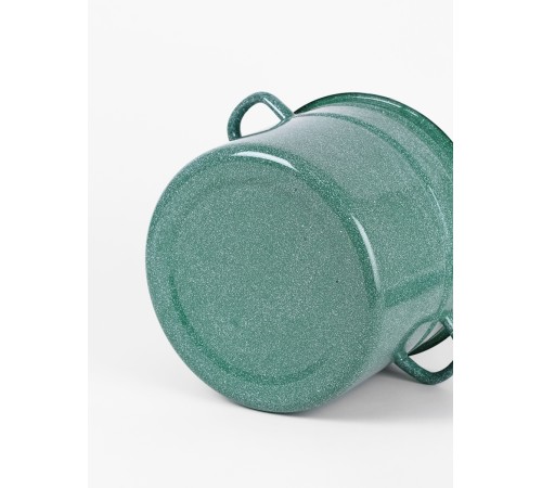 Кастрюля эмалированная 9 л, Стальэмаль 2с200, без рисунка, изумрудный, с зерном