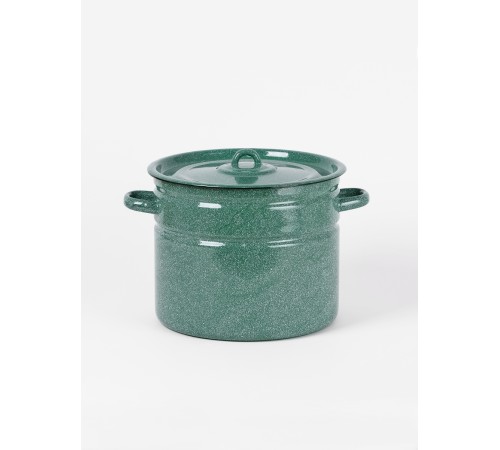 Кастрюля эмалированная 9 л, Стальэмаль 2с200, без рисунка, изумрудный, с зерном