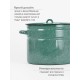 Кастрюля эмалированная 9 л, Стальэмаль 2с200, без рисунка, изумрудный, с зерном
