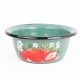 Миска эмалированная 0,8 л, Стальэмаль 1с5с, Клубника садовая, изумрудный