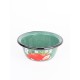 Миска эмалированная 0,8 л, Стальэмаль 1с5с, Клубника садовая, изумрудный
