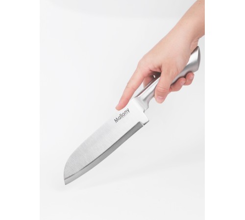 Нож кухонный Mallony MAESTRO MAL-01M сантоку 17 см, цельнометаллический