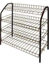 Этажерка для обуви Ника ЭТ1/А медный антик 4-х ярусная широкая 