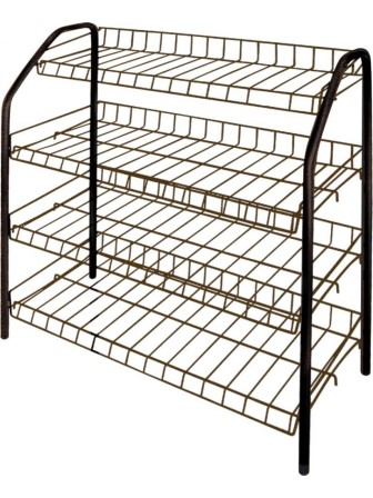 Этажерка для обуви Ника ЭТ1/А медный антик 4-х ярусная широкая 