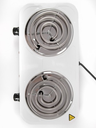 Плитка электрическая CENTEK CT-1509 белая, 2 конфорки 2 кВт, ТЭН