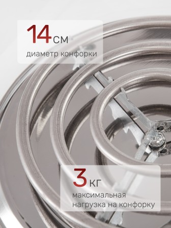 Плитка электрическая CENTEK CT-1509 белая, 2 конфорки 2 кВт, ТЭН