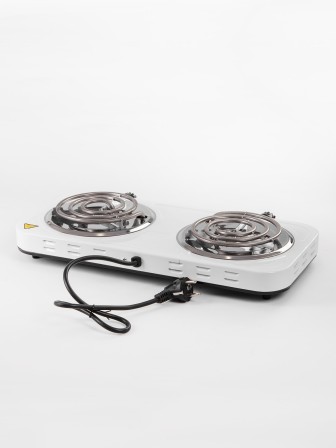 Плитка электрическая CENTEK CT-1509 белая, 2 конфорки 2 кВт, ТЭН