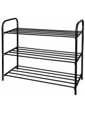 Этажерка для обуви Ника ЭТК3 Комфорт 3-х ярусная (каркас - чёрный)