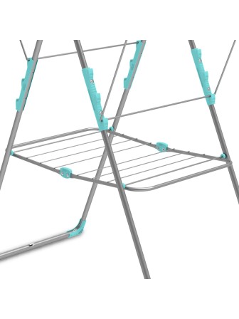 Сушилка для белья Ника СБ8П/С напольная, 2 уровня, разное направление прутьев