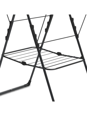 Сушилка для белья Ника СБ8П/Ч напольная, 2 уровня, разное направление прутьев