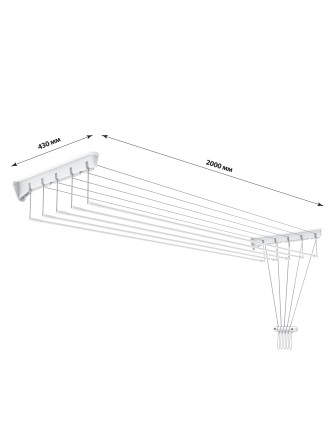 Сушилка для белья Ника СНП 1,8 лиана настенно-потолочная
