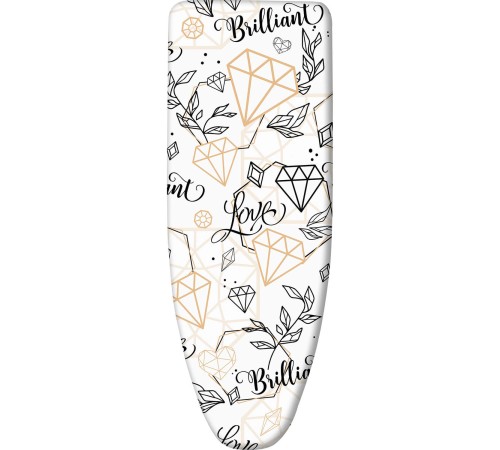 Чехол для гладильной доски Ника ЧПД1/4 с поролоном, бриллиант 1300х420мм