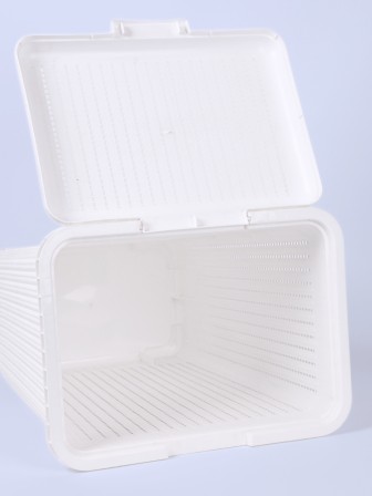 Корзина для белья М6888 Вязаное плетение 25л, белая Альтернатива