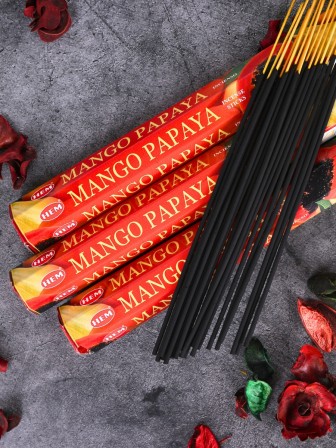 Благовония HEM, шестигранники, Манго Папайя (Mango Papaya), 3 шт