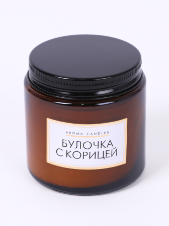 Свечи в банке ароматизированные "булочка с корицей", 3 шт