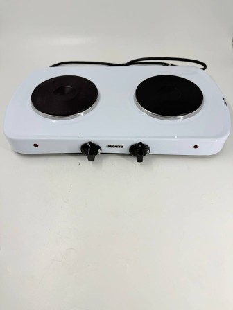 25-0437 Электрическая плитка Мечта 212Ч белая, 2 конфорки, чугун