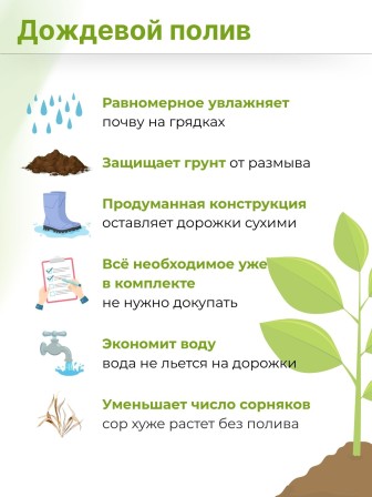 Дождевой полив Жук для грядок 1 грядка