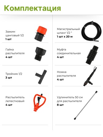 Полив Жук для картофельных полей 100 кв.м 