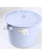 24-2469 Ведро 9л без деколи С-1221Ц/Рб Белый рябчик с крышкой