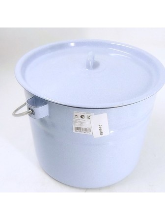 24-2469 Ведро 9л без деколи С-1221Ц/Рб Белый рябчик с крышкой