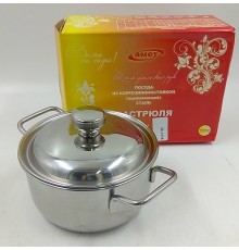 24-1414 Кастрюля Амет "Классика" 1,5 л, нержавеющая сталь, 1с373