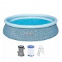 Бассейн надувной Bestway 57372 Fast Set 457х107 см с насосом и лестницей