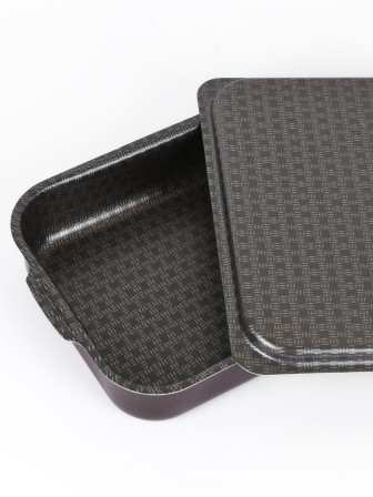 Противень с антипригарным покрытием  и крышкой Кружево 190х250мм