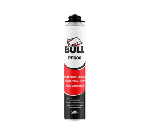 Bull PF600 Профессиональная монтажная пена, 750мл. 600 гр. Bull PF600 Профессиональная монтажная пена, 750мл. 600 гр.