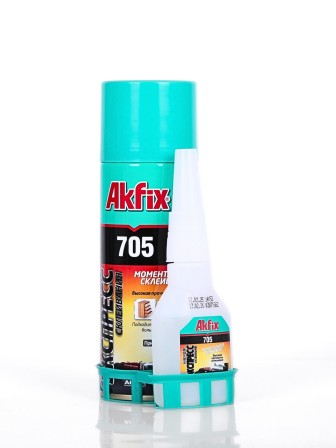 Akfix 705 Набор для склеивания (Супер клей В50 гр + Активатор 200 мл)