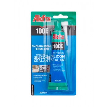 Akfix 100E Силикон в тубах, 50 мл. Прозрачный (Блистер)