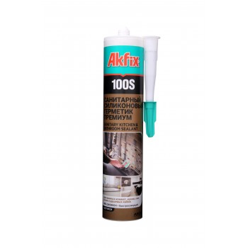 Akfix 100S Санитарный силикон, 280 мл. Белый