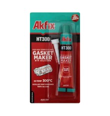 Akfix HT300 Термостойкий силикон, 50 гр. Красный (Блистер)