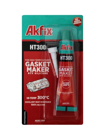 Akfix HT300 Термостойкий силикон, 50 гр. Красный (Блистер)