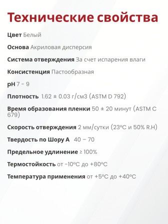 Akfix AC605 Акриловый герметик, 310 мл. Белый